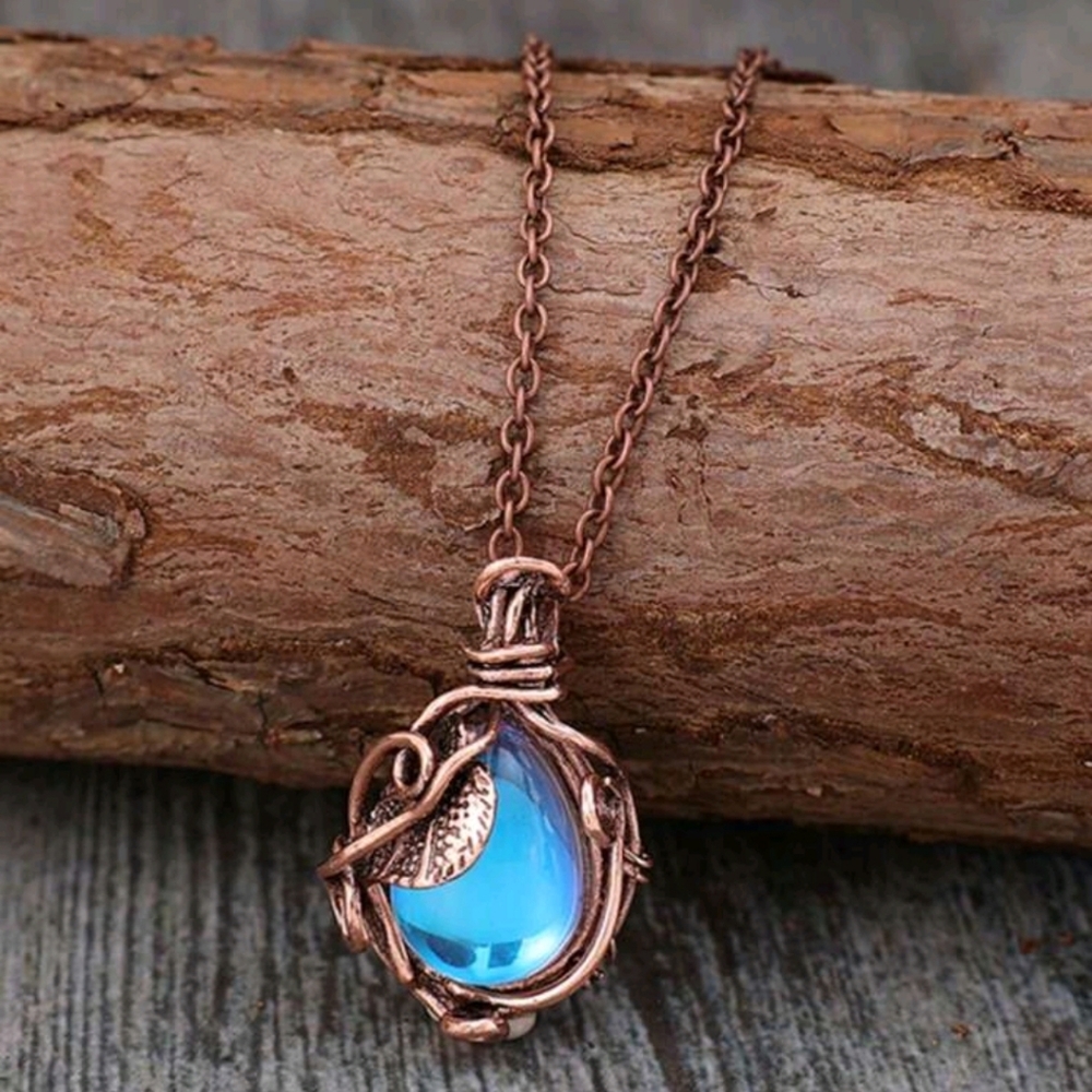 Brass Pendulum Necklace 18 inches